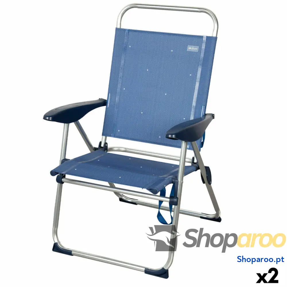 Cadeira de Praia Aktive 48 x 100 x 60 cm (2 Unidades)
