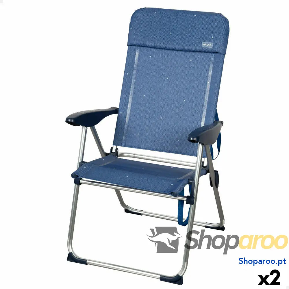 Cadeira de Praia Aktive 48 x 110 x 65 cm (2 Unidades)