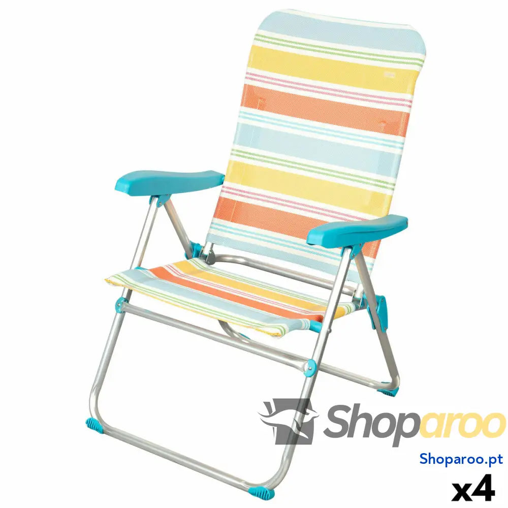 Cadeira de Praia Aktive 48 x 95 x 65 cm (4 Unidades)