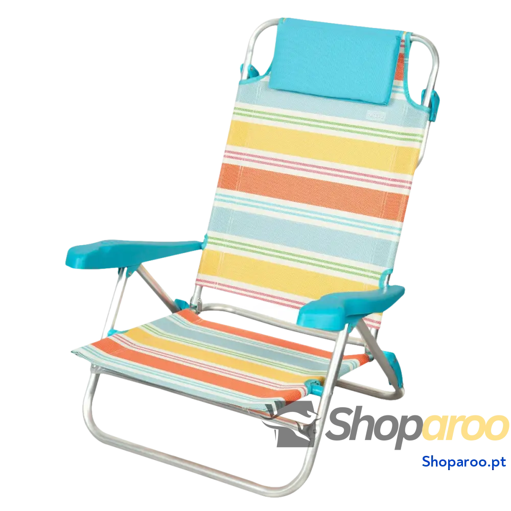 Cadeira de Praia Aktive Multicolor 48 x 90 x 60 cm (2 Unidades)