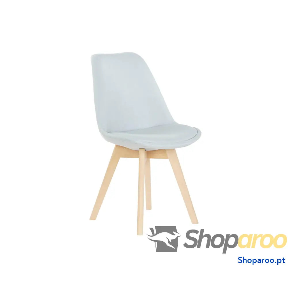 Cadeira DKD Home Decor Azul Bege Poliéster Espuma madeira de faia 48 x 56 83 cm