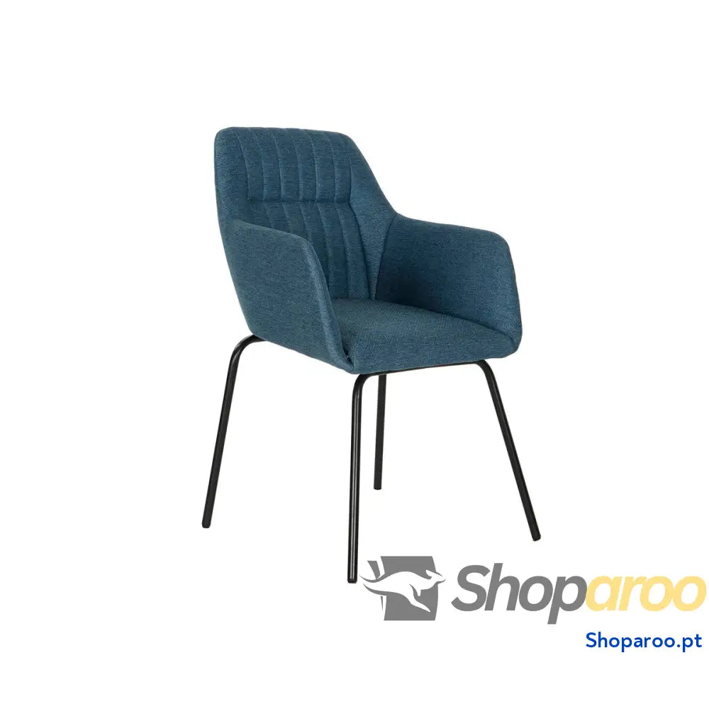 Cadeira DKD Home Decor Azul Preto 59,5 x 60,5 78 cm