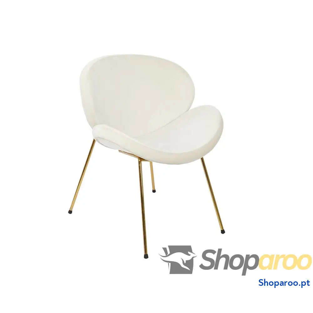 Cadeira DKD Home Decor Branco Dourado 63 x 57 73 cm