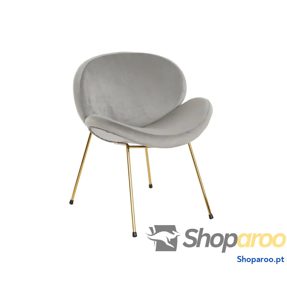 Cadeira DKD Home Decor Dourado Cinzento claro 62 x 58 73 cm