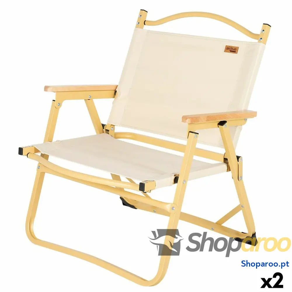 Cadeira Dobrável para Campismo Aktive Sabana 47 x 62 x 42 cm (2 Unidades)