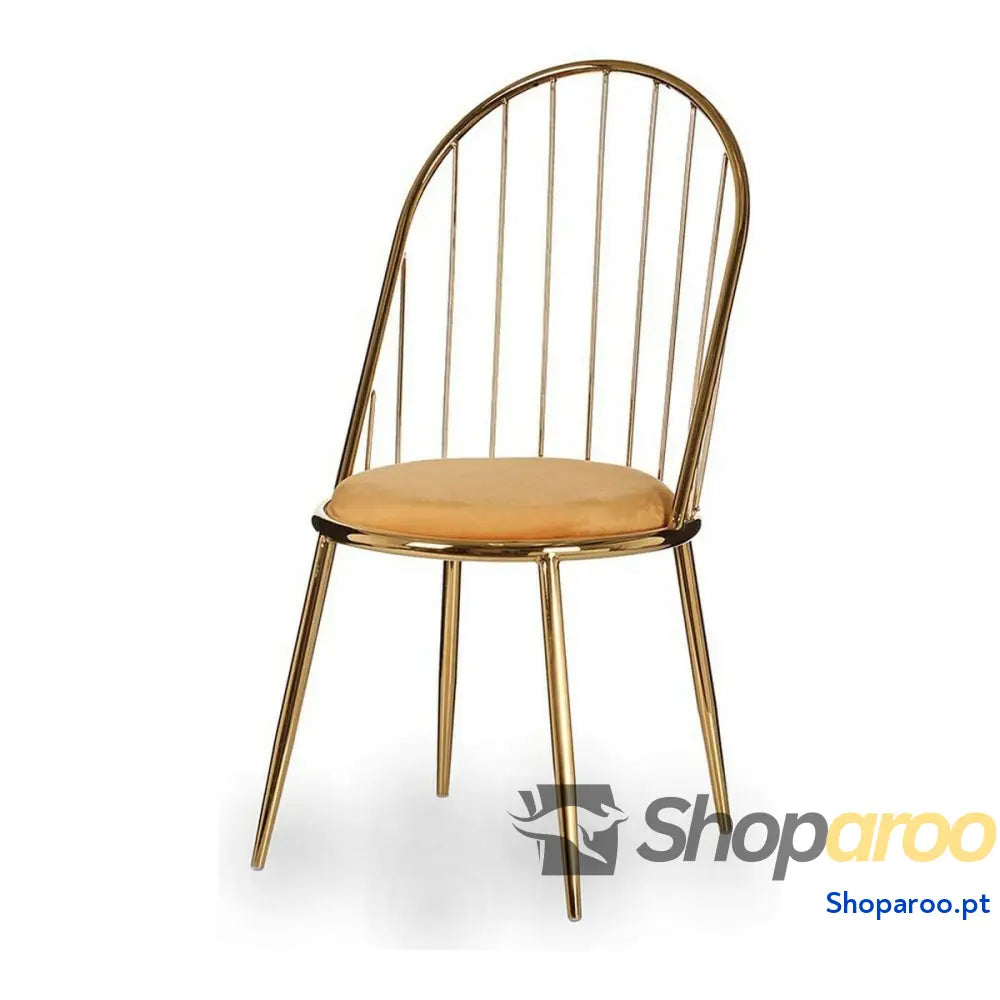 Cadeira Dourado Barras Mostarda 48 x 95,5 cm
