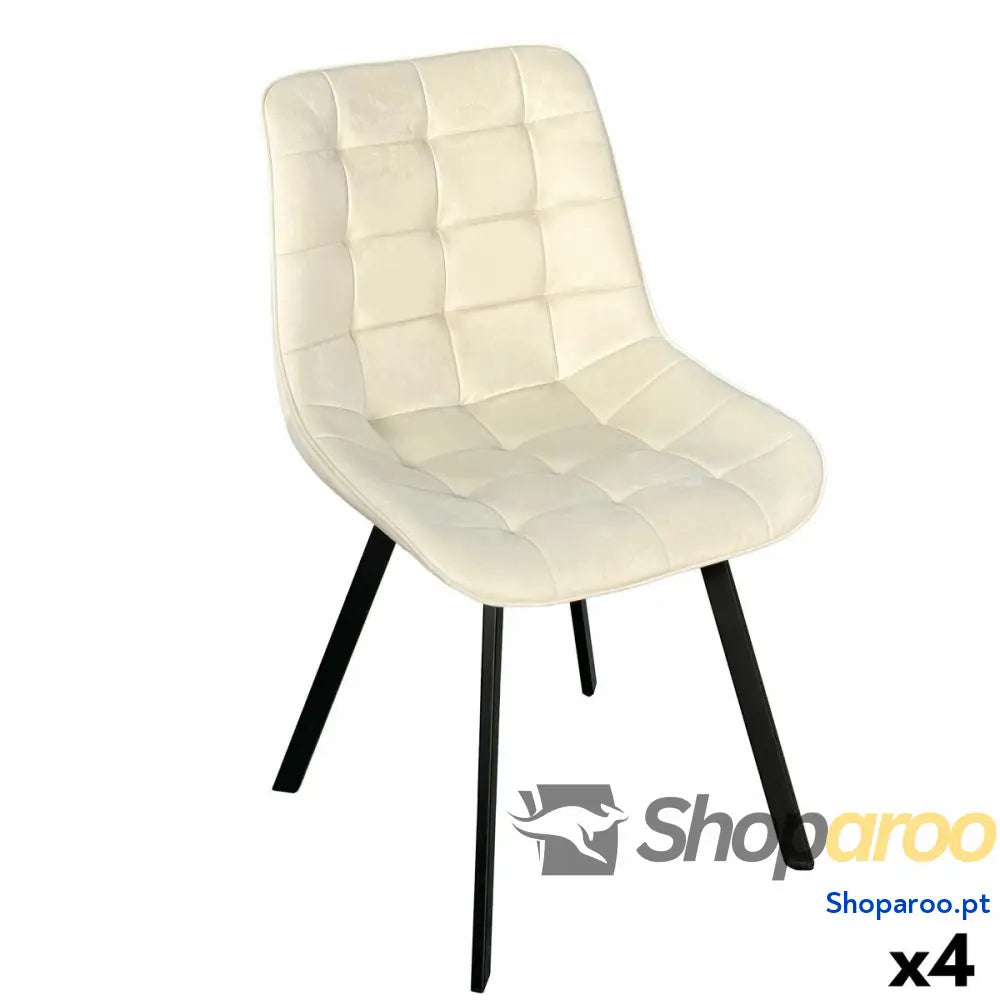 Cadeira Versa RHODES Bege 55 x 82 51 cm (4 Unidades)