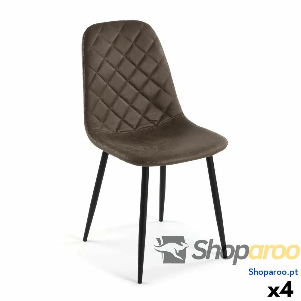 Cadeira Versa Serena Catanho escuro 53 x 88 43,5 cm (4 Unidades)