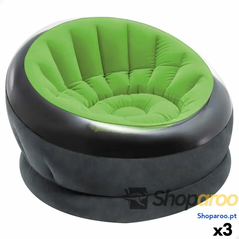Cadeirão insuflável Intex Empire Verde 112 x 109 x 60 cm (3 Unidades)