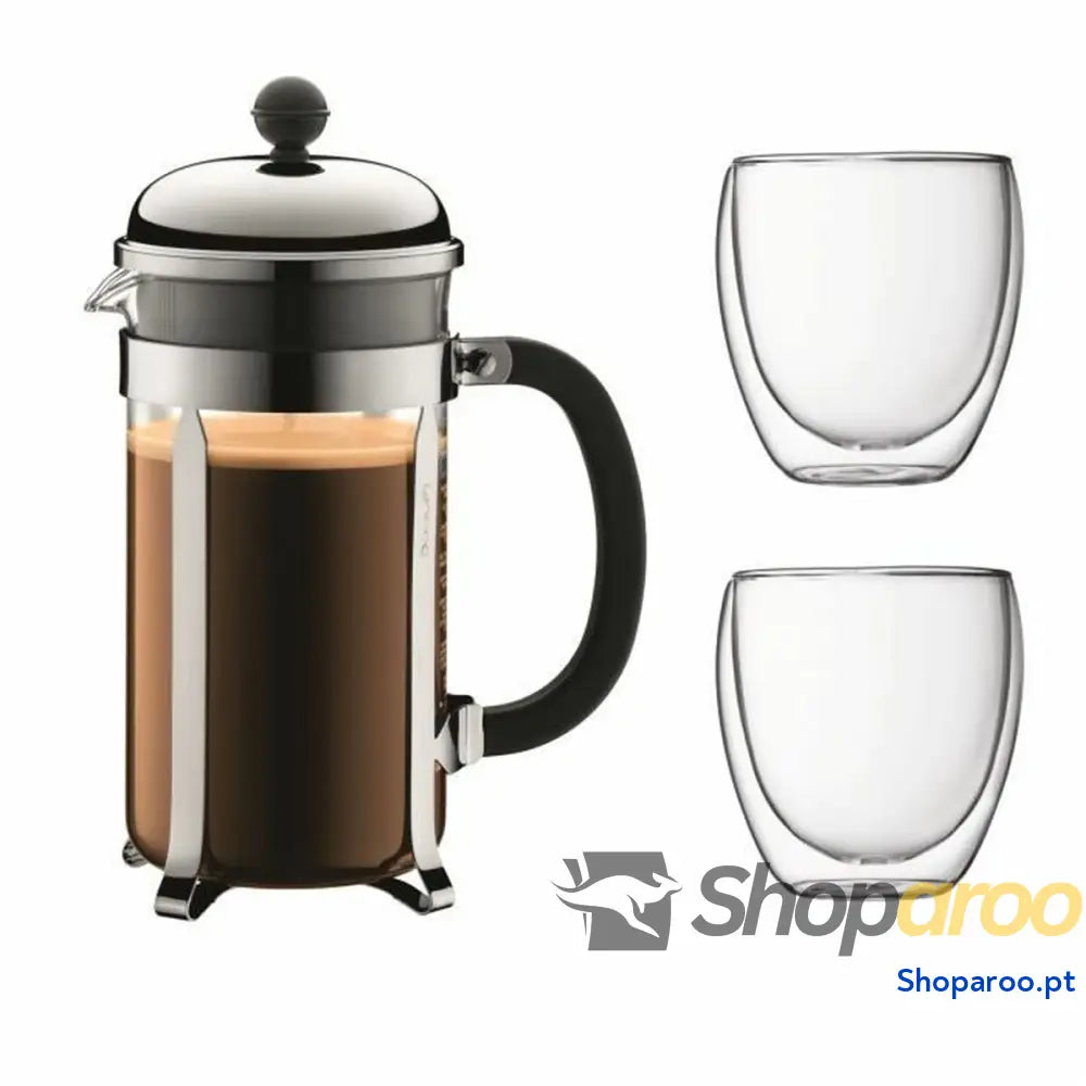 Cafeteira de Êmbolo Bodum Cinzento 1 L 0,35 (8 Unidades)