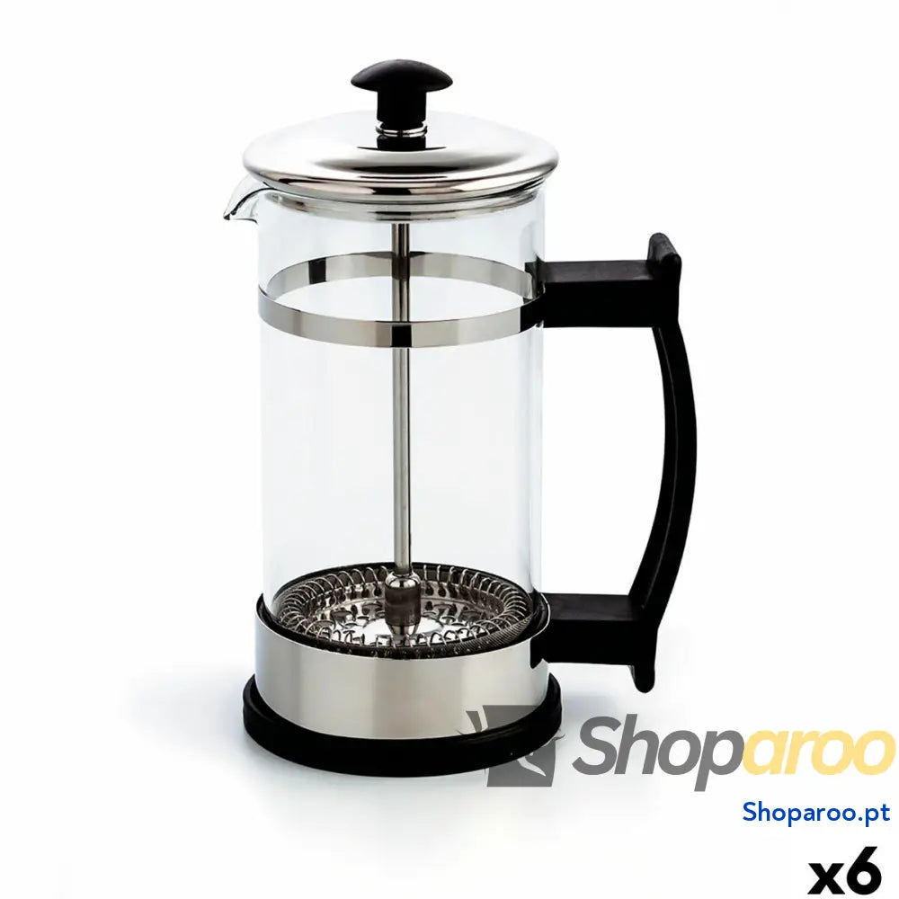 Cafeteira de Êmbolo Quid Serenia Transparente Vidro Aço inoxidável 350 ml (6 Unidades)