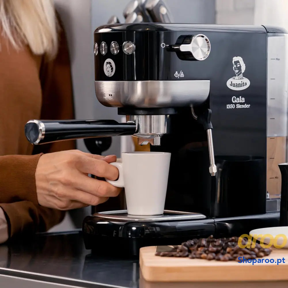 Cafeteira expresso de Gala Slender 1350 W – 20 barras pressão depósito 1,3 l café moído e monoodose vaporizador design