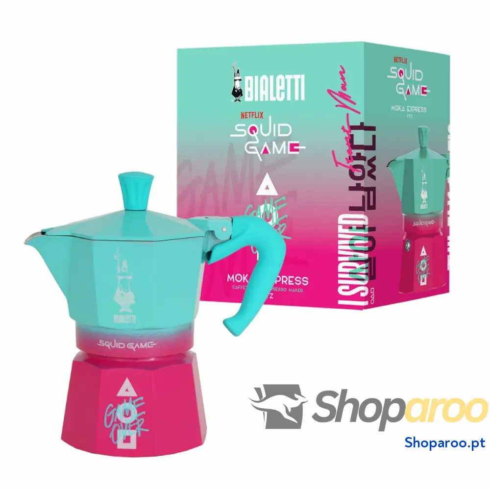 Cafeteira Italiana Bialetti Azul Cor de Rosa Alumínio Termoplástico 3 Kopjes