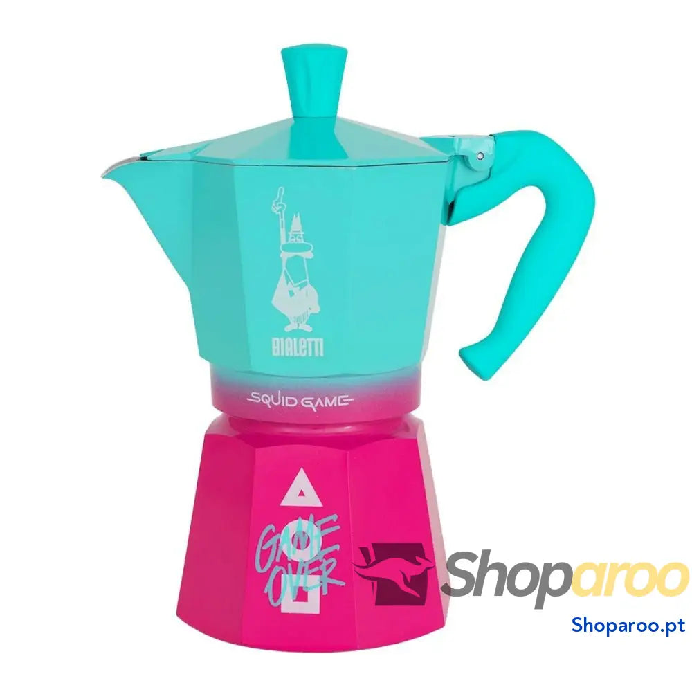 Cafeteira Italiana Bialetti Azul Cor de Rosa Alumínio Termoplástico 6 Copos