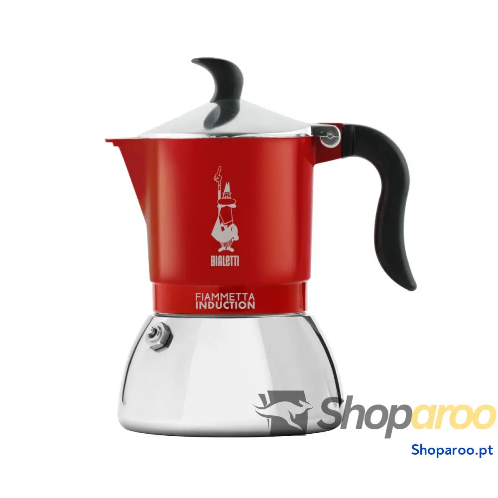 Cafeteira Italiana Bialetti FIAMMETTA INDUCTI Vermelho Alumínio 4 Kopjes