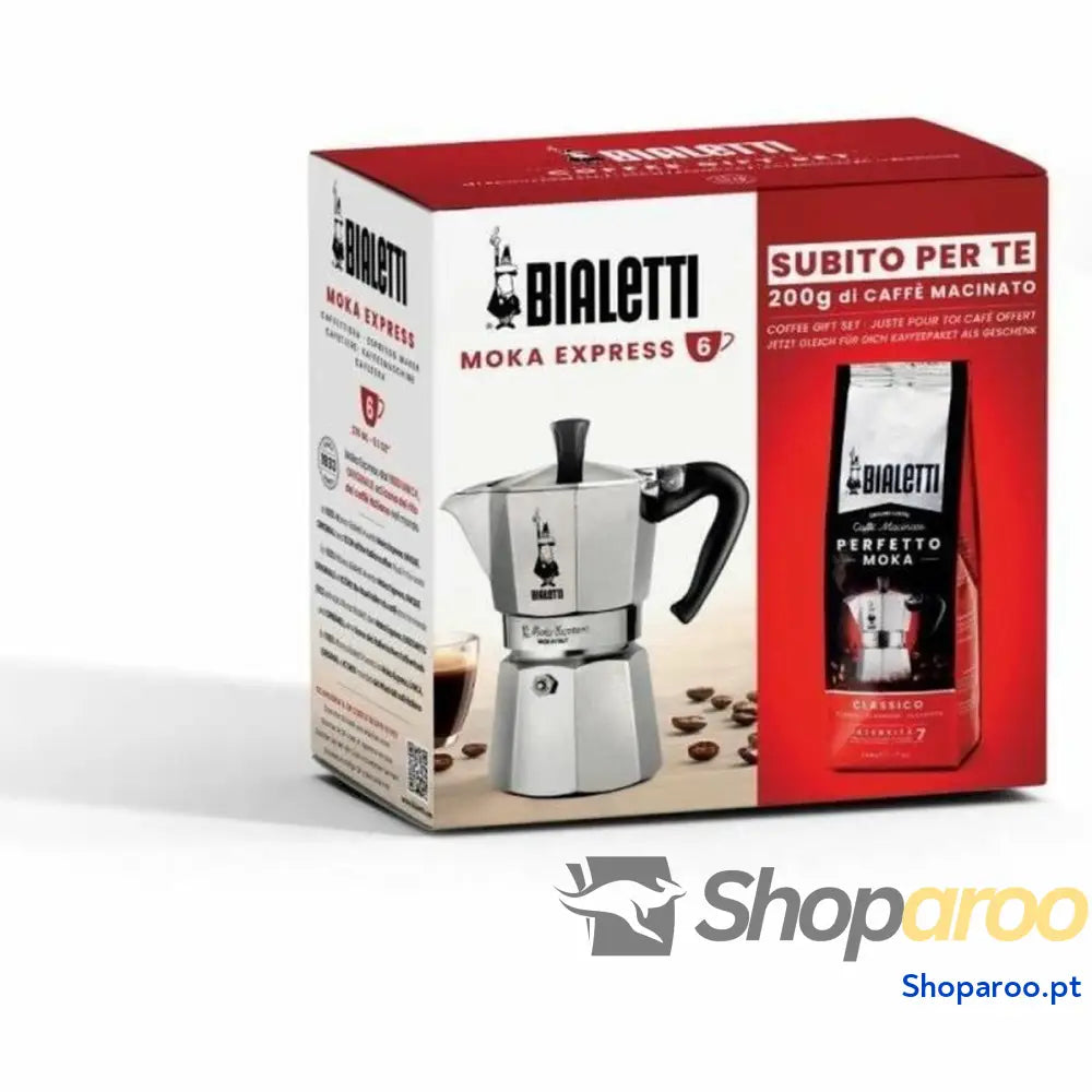 Cafeteira Italiana Bialetti Moka Classico Cinzento 3 Kopjes