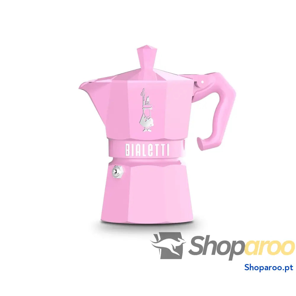 Cafeteira Italiana Bialetti MOKA EXCLUSIVE 3T Cor de Rosa Alumínio Baquelite 3 Kopjes