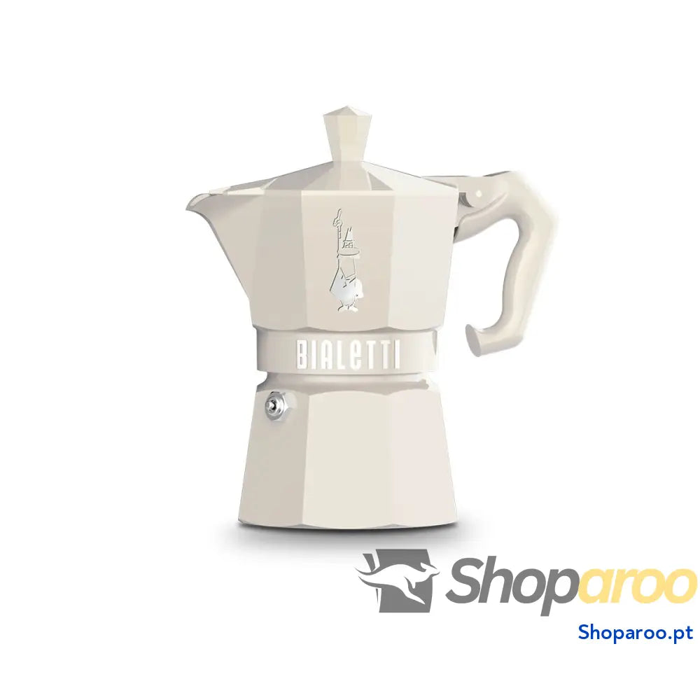 Cafeteira Italiana Bialetti MOKA EXCLUSIVE CREAM 3T Creme Alumínio 3 Kopjes