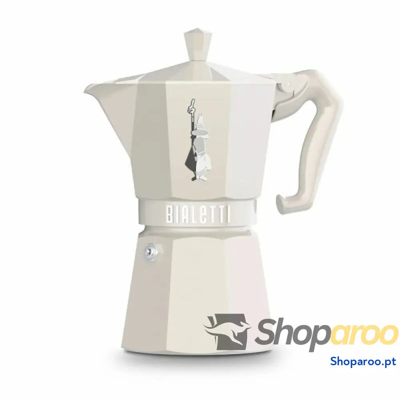 Cafeteira Italiana Bialetti MOKA EXCLUSIVE CREAM 6T Creme Alumínio 6 Copos