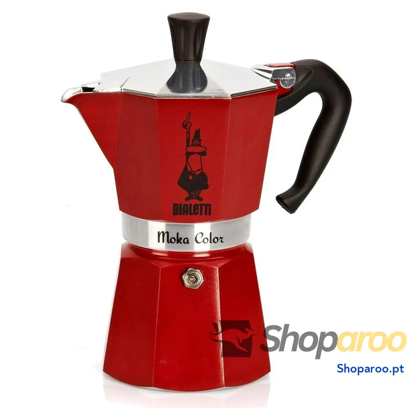 Cafeteira Italiana Bialetti Moka Express Vermelho Alumínio 6 Copos