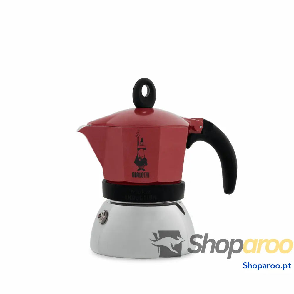 Cafeteira Italiana Bialetti Moka Induction Preto Aço inoxidável Alumínio 200 ml 4 Kopjes