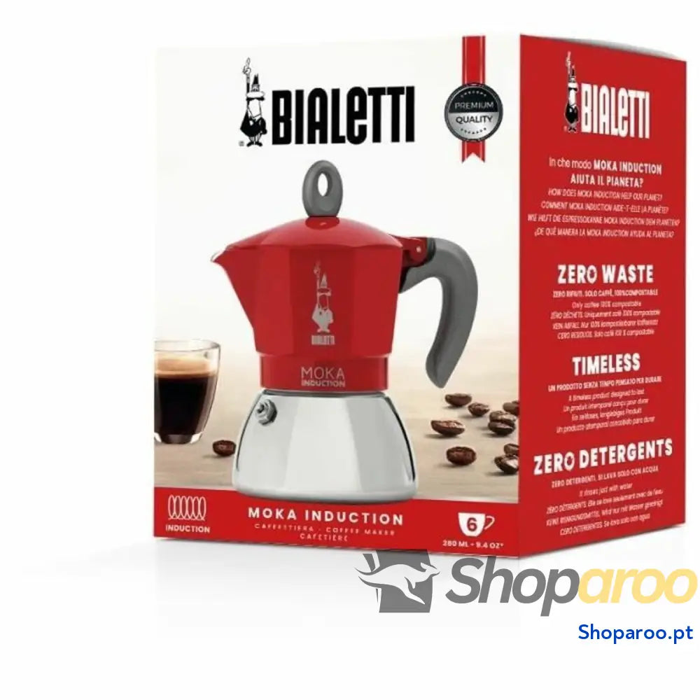 Cafeteira Italiana Bialetti Moka Induction rouge Metal