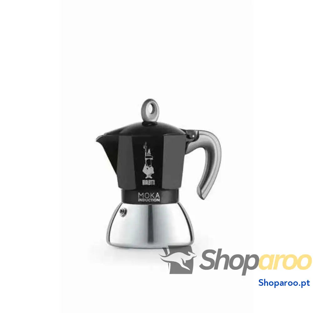 Cafeteira Italiana Bialetti Moka Preto Aço inoxidável Alumínio 200 ml 4 Kopjes