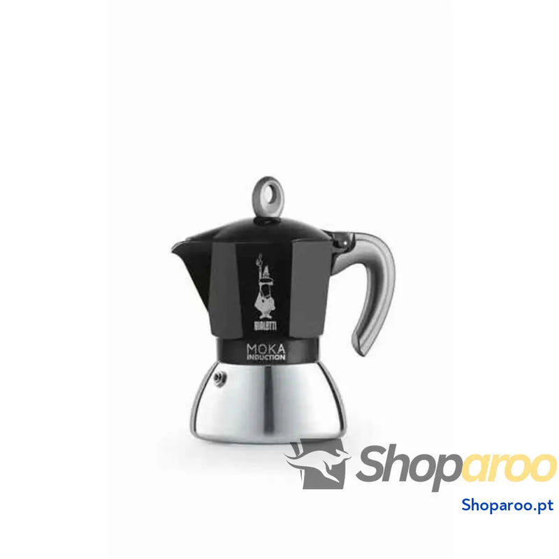 Cafeteira Italiana Bialetti Moka Preto Aço inoxidável Alumínio 200 ml 4 Kopjes