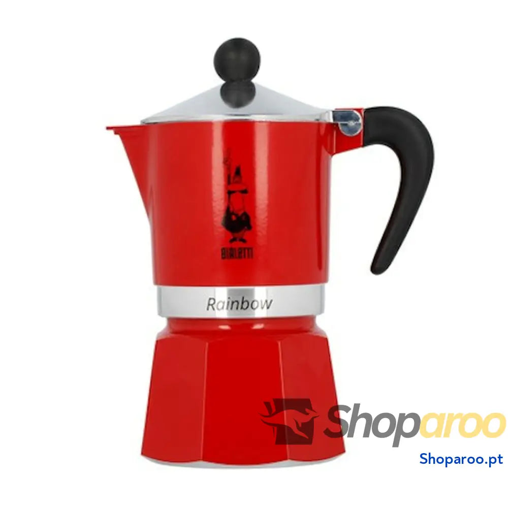 Cafeteira Italiana Bialetti Rainbow rouge 6 Copos Alumínio