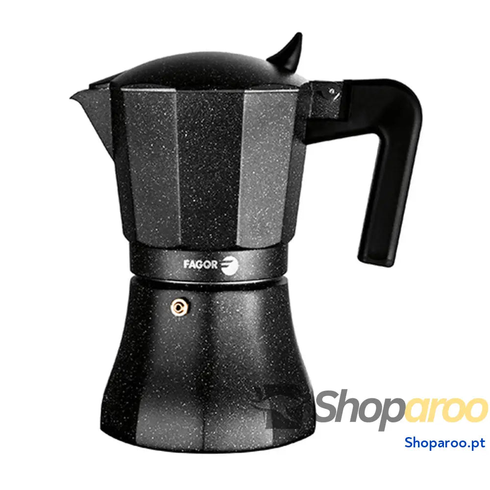 Cafeteira Italiana Fagor Preto Alumínio