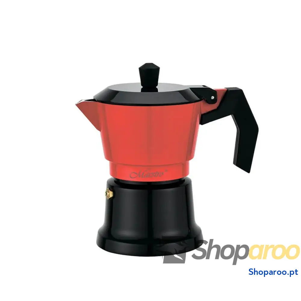 Cafeteira Italiana Feel Maestro MR 1657 3 Preto Vermelho Alumínio 150 ml Kopjes