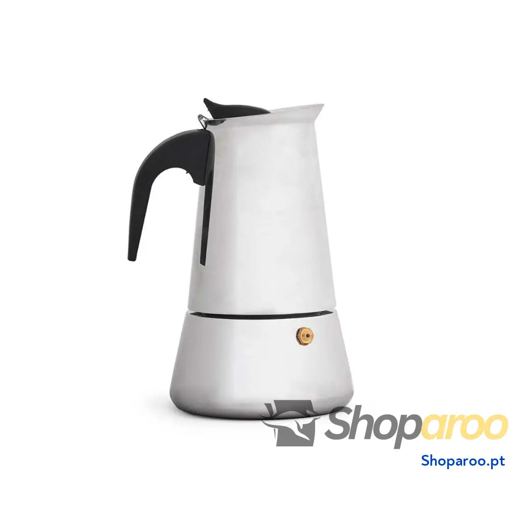 Cafeteira Italiana Kinvara S12AA 6T Preto Prateado Aço 6 Copos
