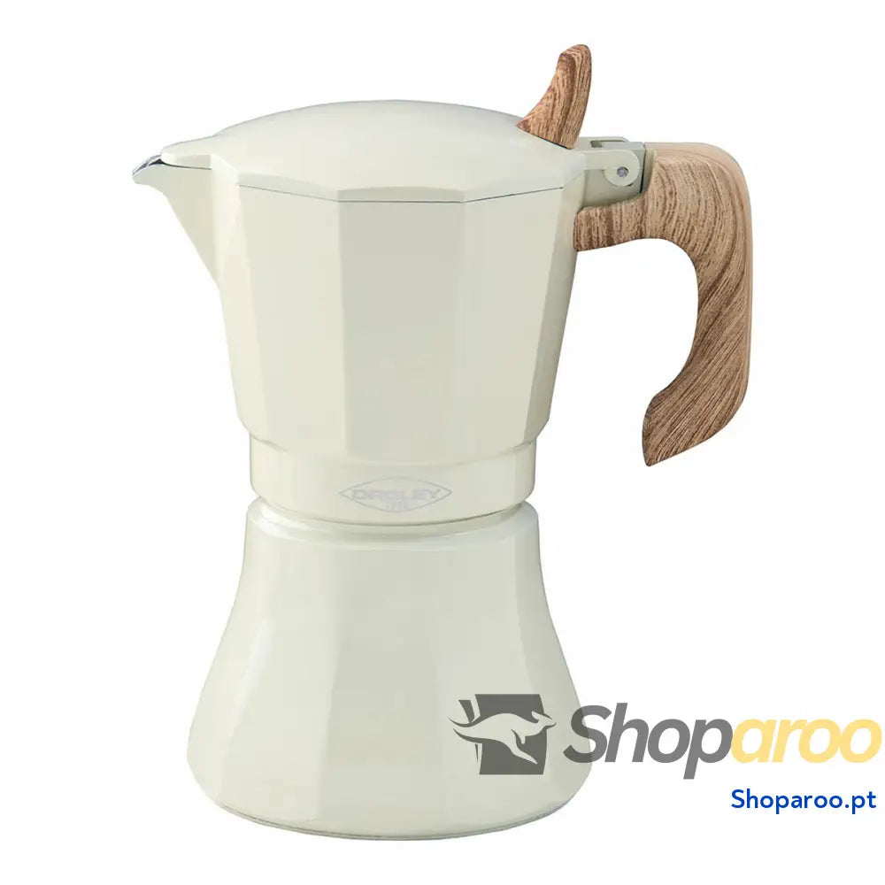 Cafeteira Italiana Oroley Petra Creme Alumínio 6 Copos