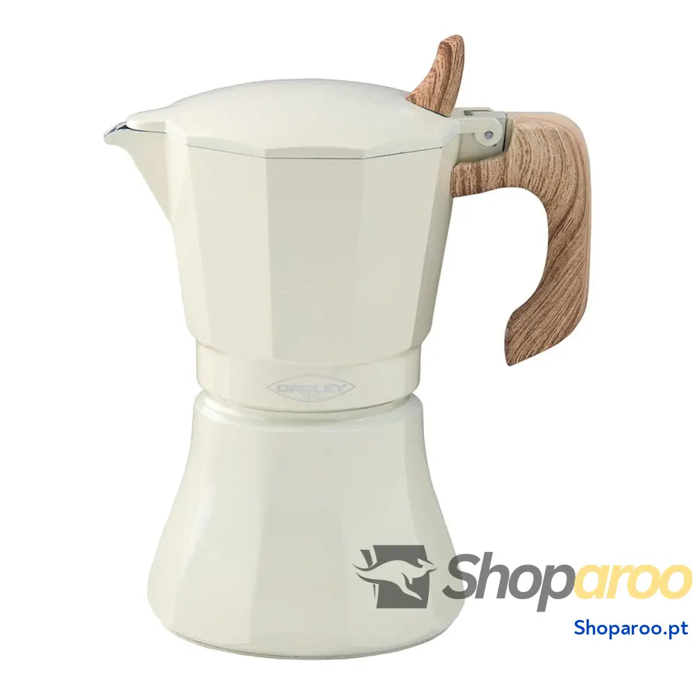 Cafeteira Italiana Oroley Petra Creme Alumínio 9 Copos