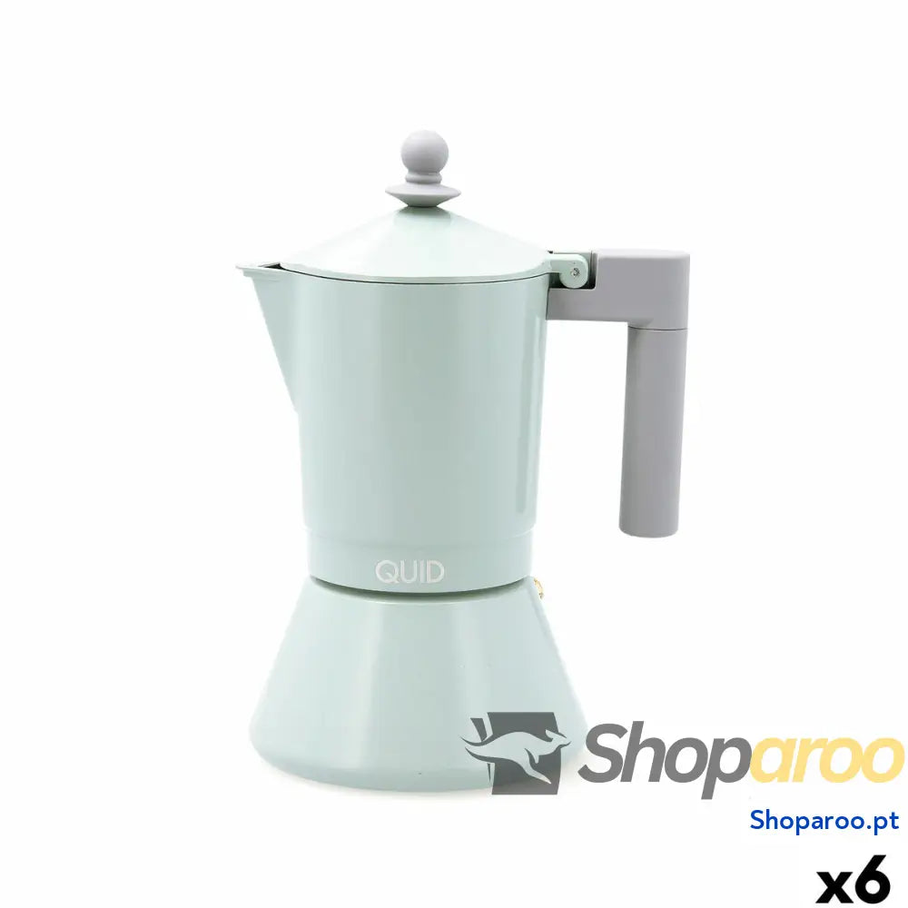 Cafeteira Italiana Quid Ozon Verde Metal 6 Copos (6 Unidades)