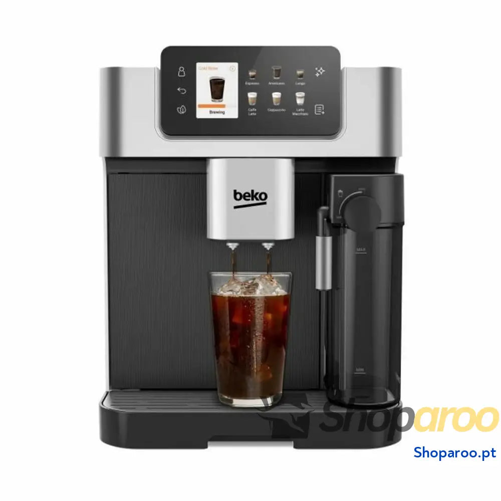 Cafeteira Superautomática BEKO CEG7348X Preto Cinzento Prateado