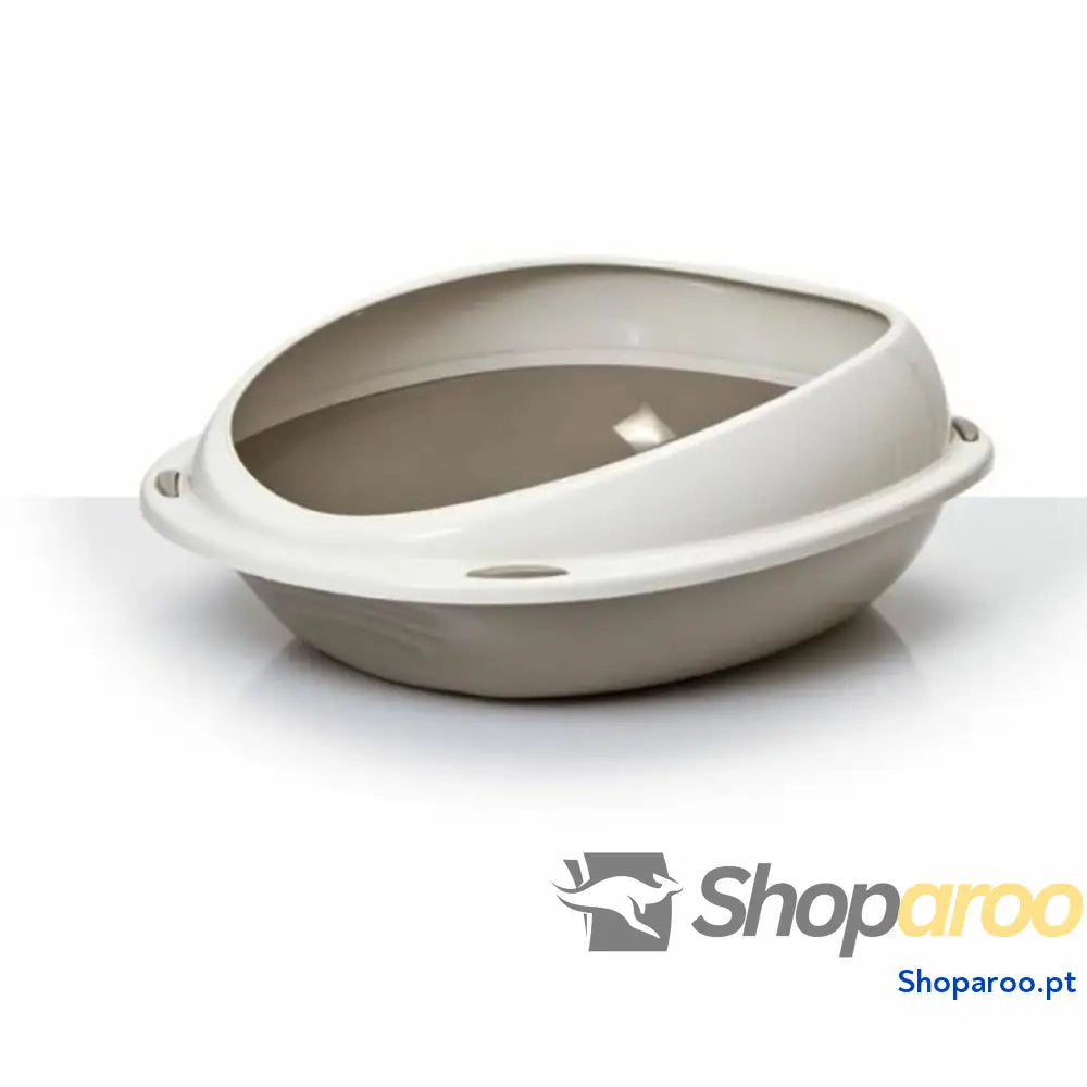 Caixa de Areia para Gatos Aimé 45 x 36 x 15,5 cm Bege Taupe Plástico