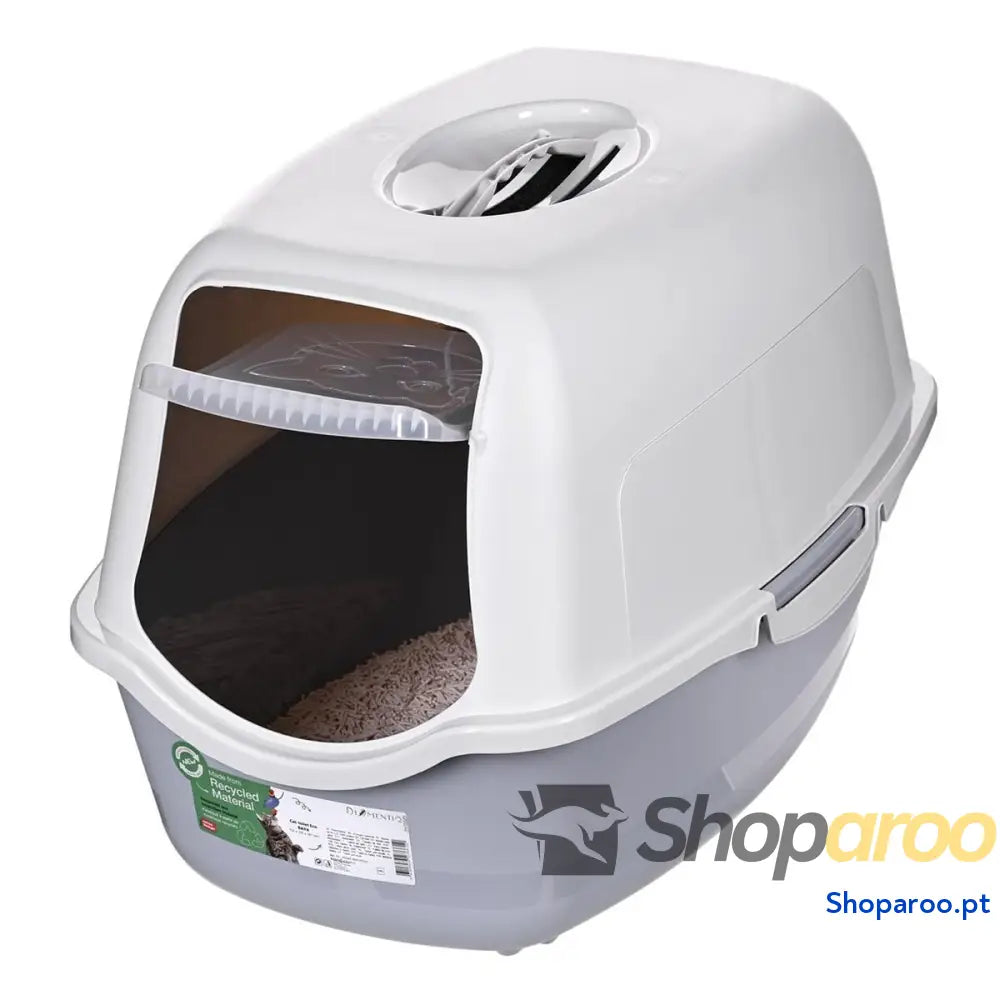 Caixa de Areia para Gatos Diamentiq 4004508810DIA Branco Cinzento Plástico 40 x 38,7 x 55,5 cm
