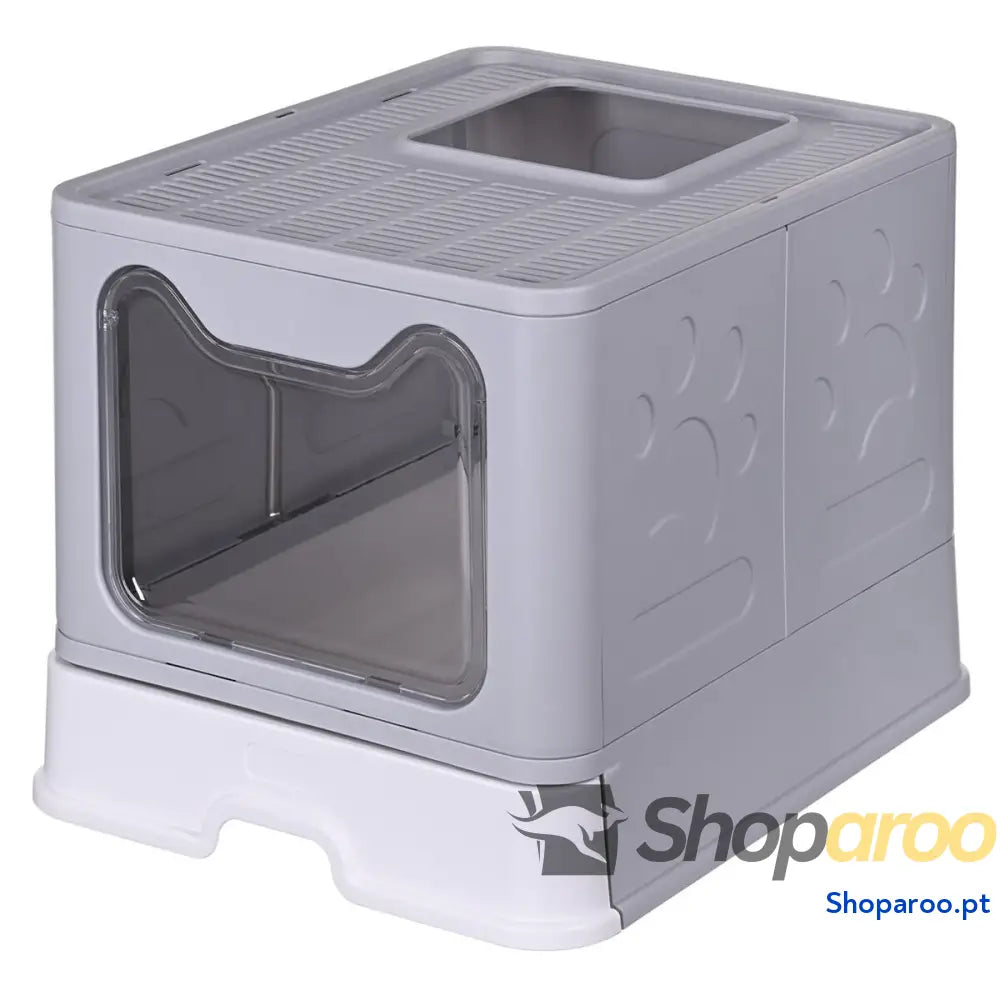 Caixa de Areia para Gatos Diamentiq Yoko Branco Cinzento Plástico