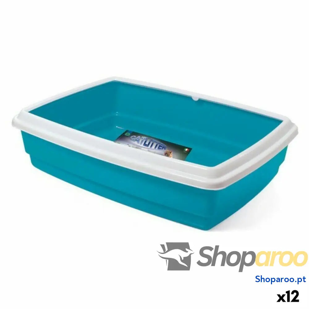 Caixa de Areia para Gatos Georplast GP10552 Plástico 54 x 40 x 14 cm (12 Unidades) (54 x 40 cm)