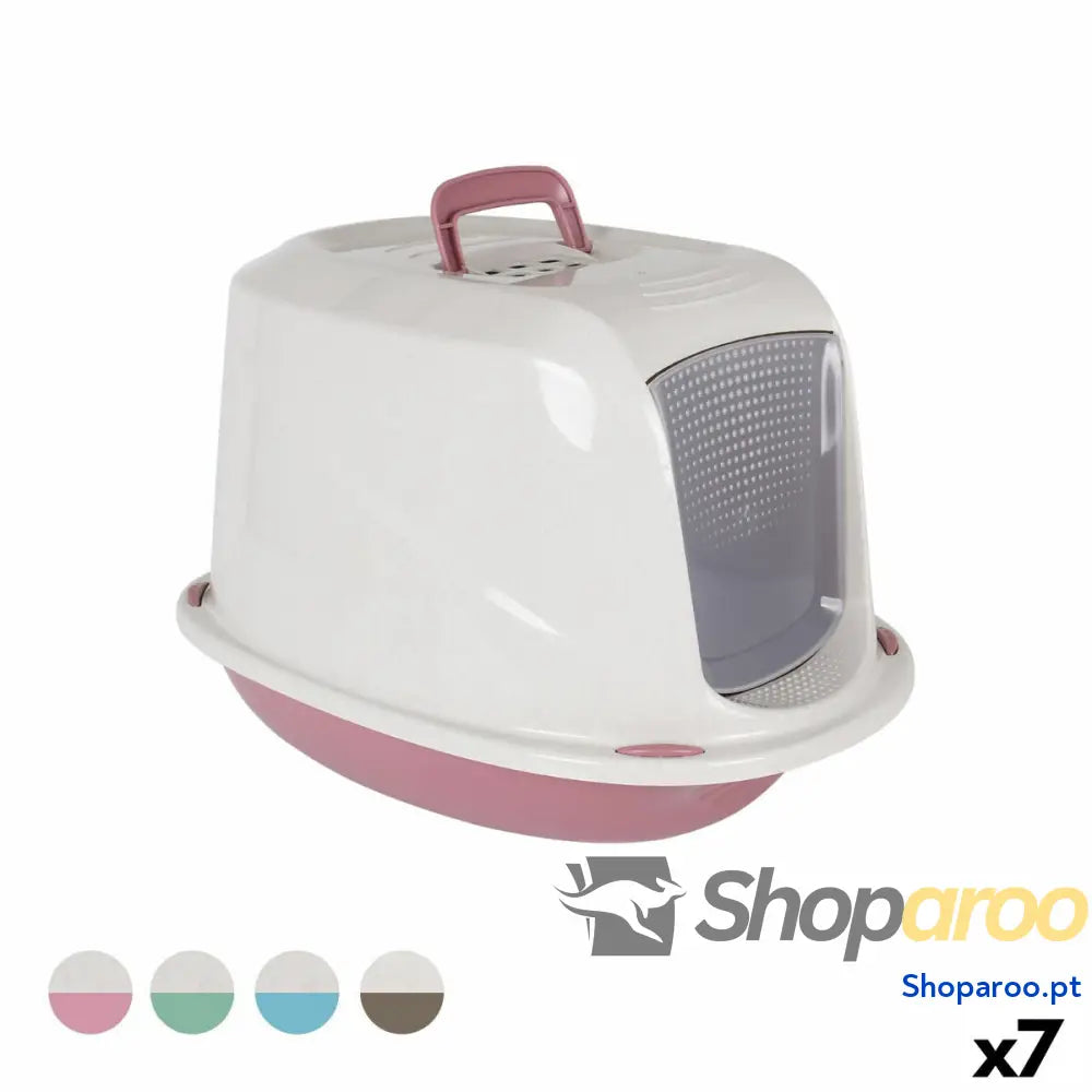 Caixa de Areia para Gatos Georplast Plástico 57 x 39,5 x 38 cm (7 Unidades)