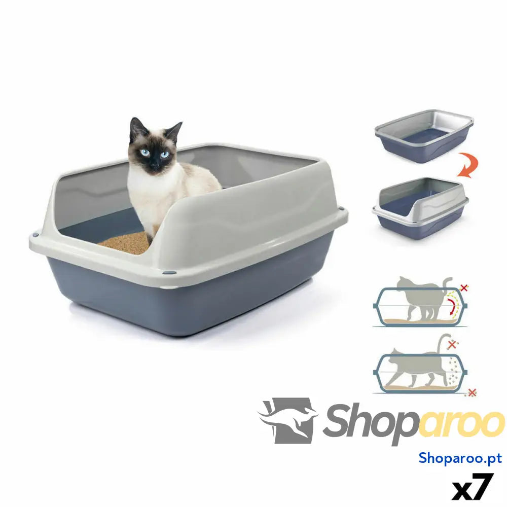 Caixa de Areia para Gatos Georplast Sonic Plástico 44,5 x 34 x 18,5 cm (7 Unidades)