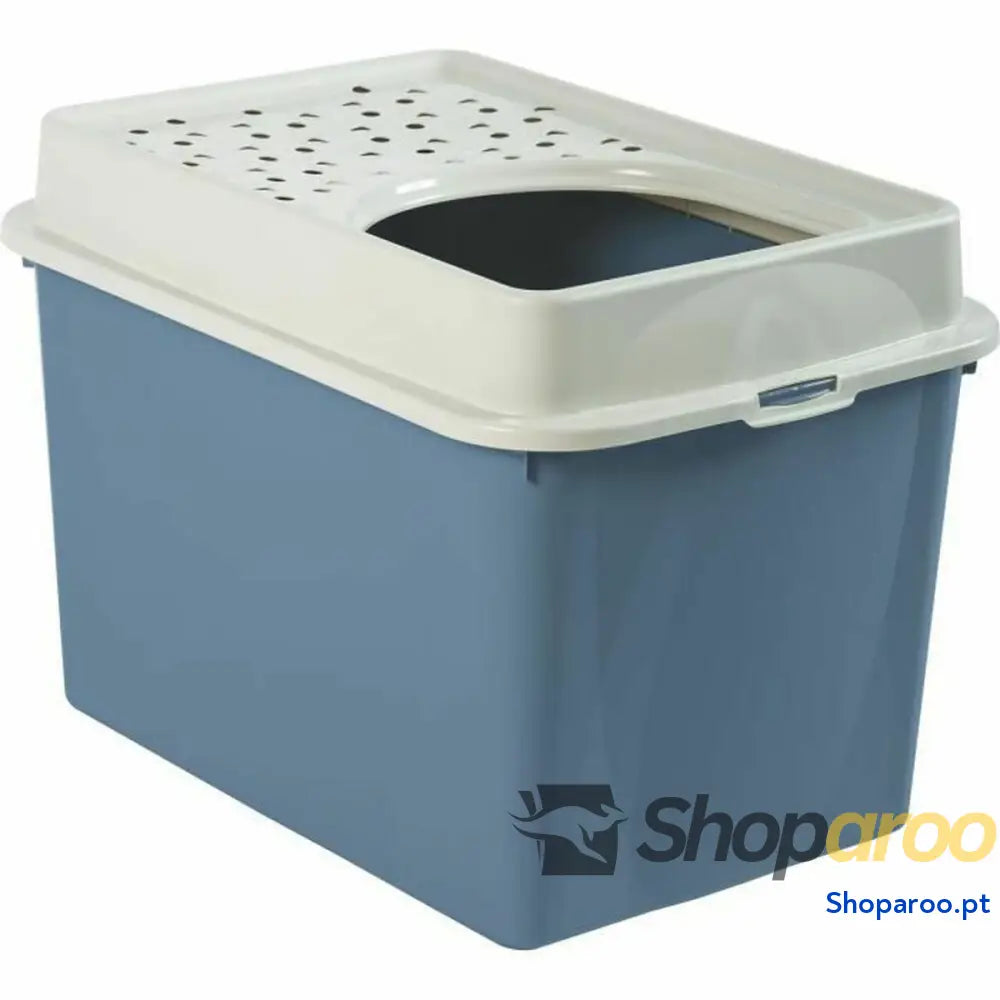 Caixa de Areia para Gatos Rotho My Pet BERTY 57 x 40 x 33 cm Azul/Branco