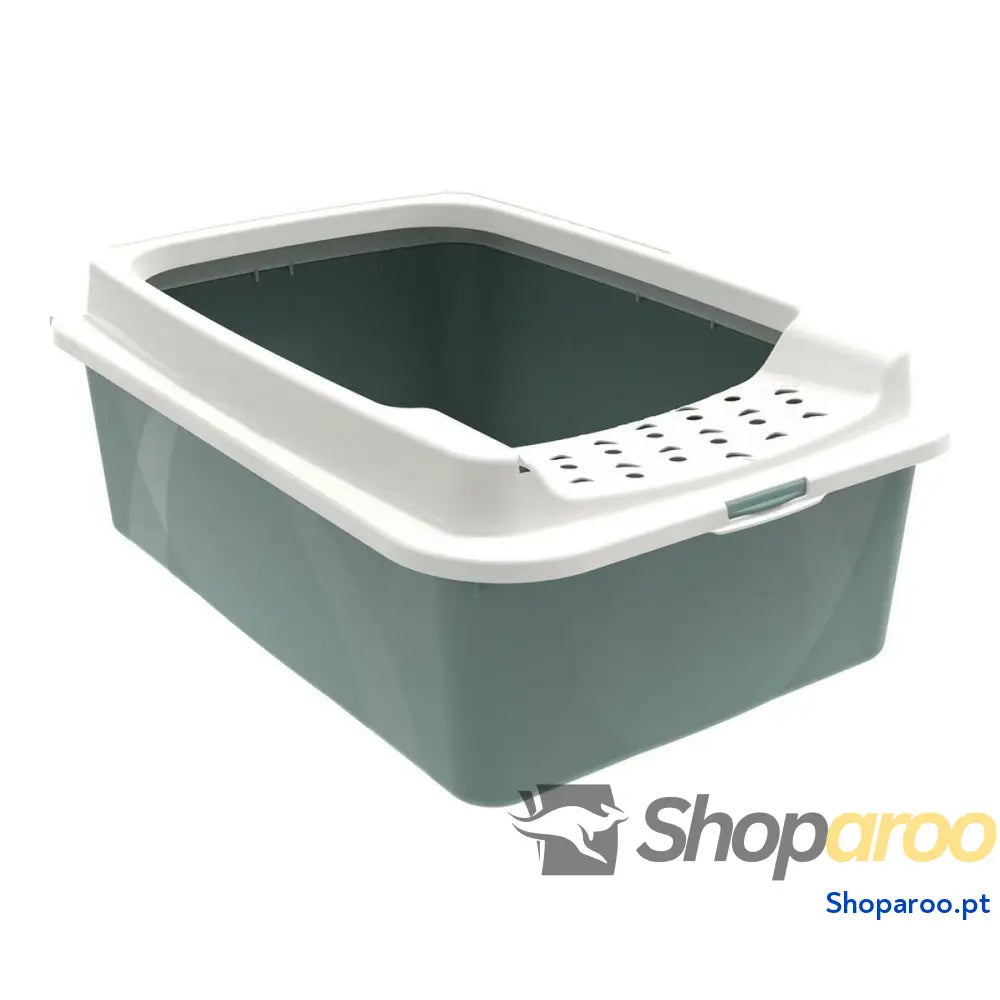 Caixa de Areia para Gatos Rotho My Pet Bonnie Eco 56 x 17 x 40 cm Branco/Verde