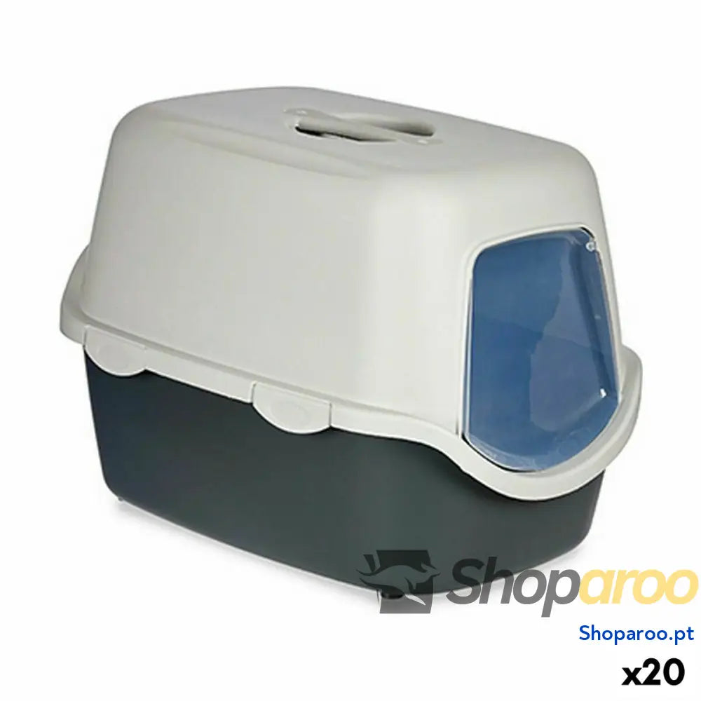 Caixa de Areia para Gatos Stefanplast Antracite Cinzento claro Plástico 56,5 x 39,5 x 39 cm (20 Unidades)