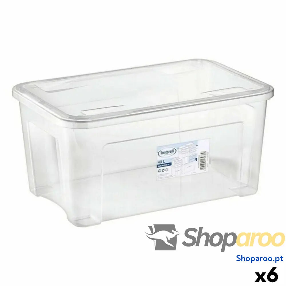 Caixa de Armazenagem com Tampa Combi Tontarelli Combi (59 x 39 x 28 cm) 59 x 39 x 28 cm (6 Unidades)