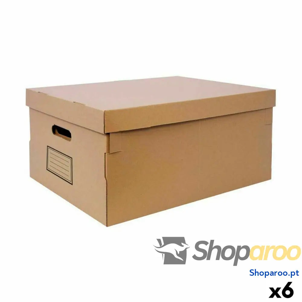 Caixa de Armazenagem com Tampa Confortime Cartão 45 x 35 x 20 cm (6 Unidades)