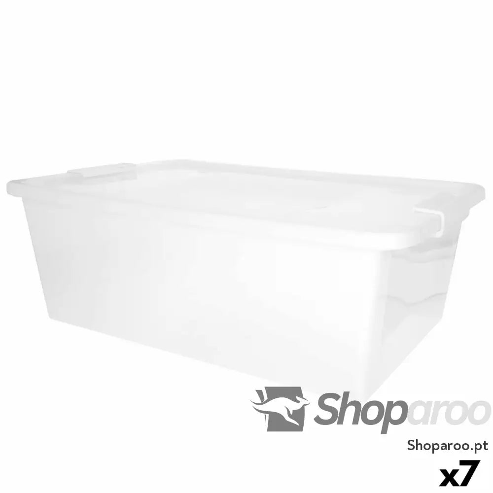 Caixa de Armazenagem com Tampa Curver Branco Plástico 26 L 55 x 19 x 35 cm (7 Unidades)