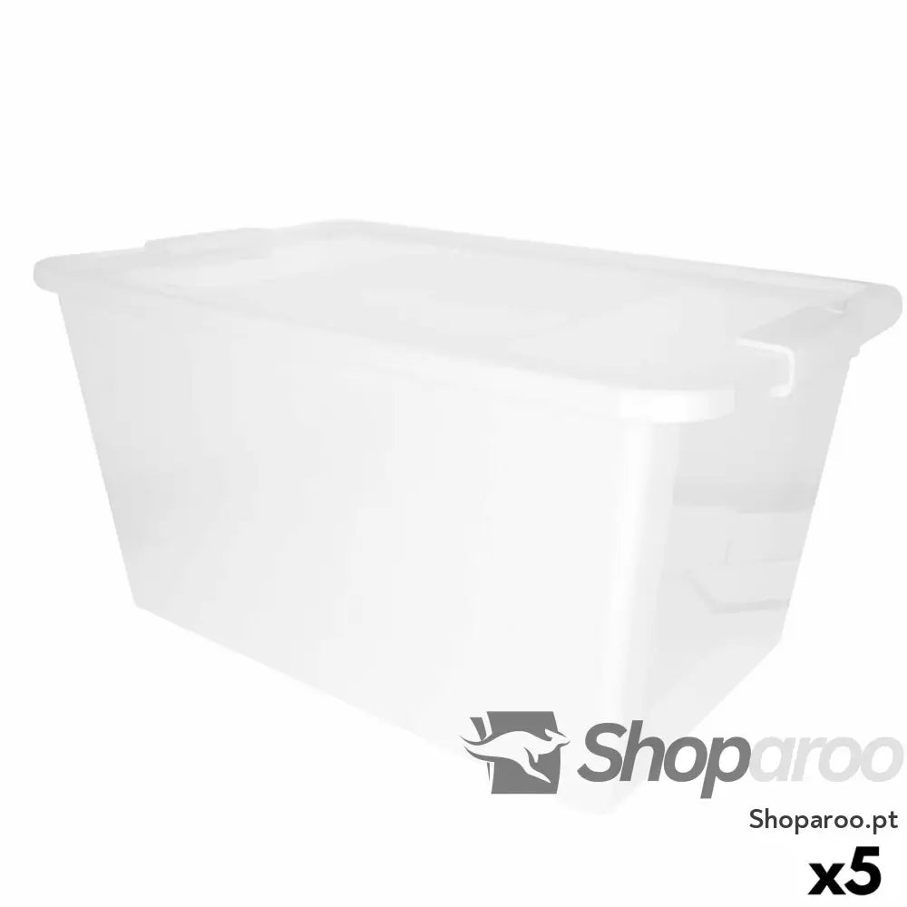 Caixa de Armazenagem com Tampa Curver Branco Plástico 40 L 55 x 28 x 35 cm (5 Unidades)