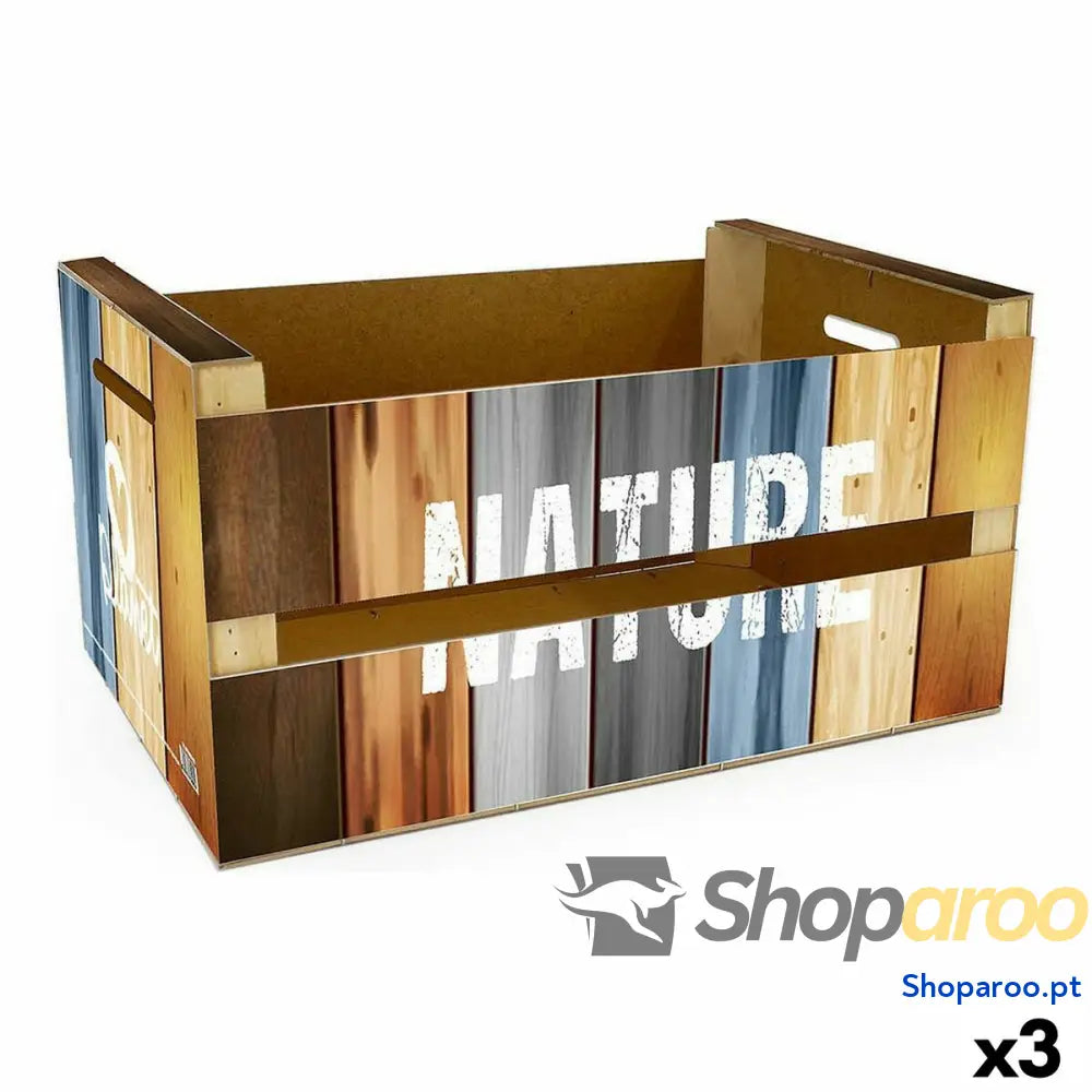 Caixa de Armazenagem Confortime Nature (3 Unidades) (44 x 24,5 x 23 cm)